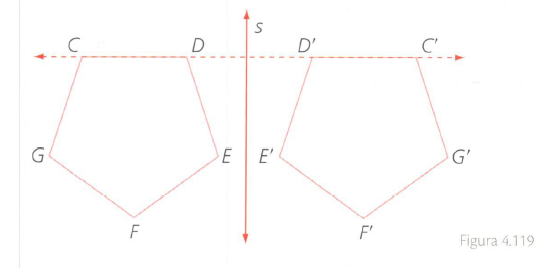 Gráfico de un triángulo trasladado por un vector